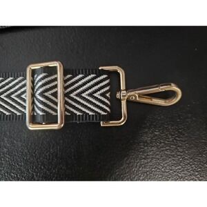 Black Chevron Purse Strap Herringbone Crossbody Strap Retro Minimalist #st06